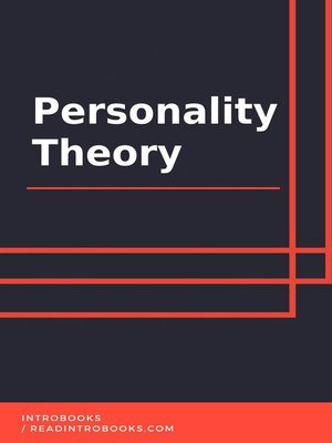 cover image of Personality Theory